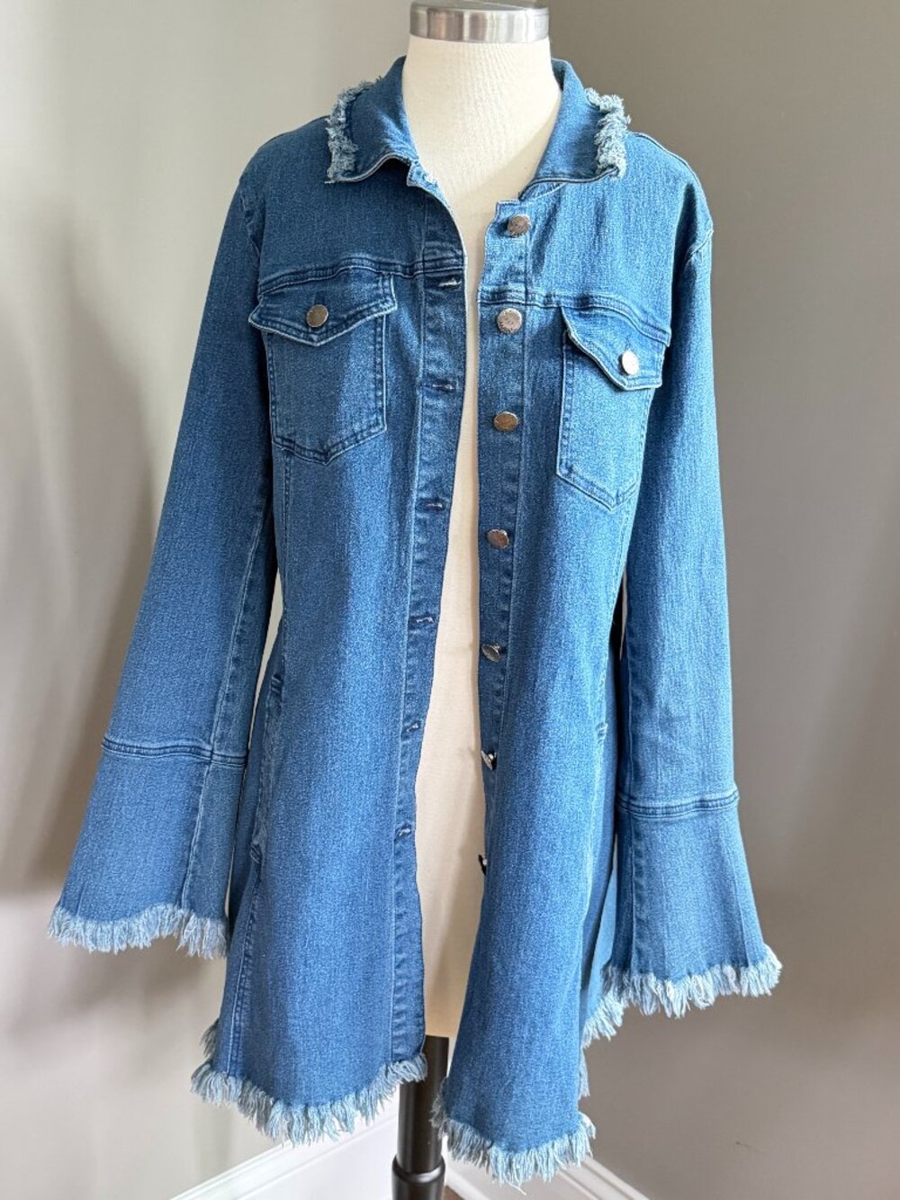 AZI Jean Denim Rough Edge Jacket